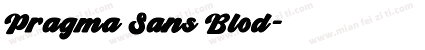 Pragma Sans Blod字体转换